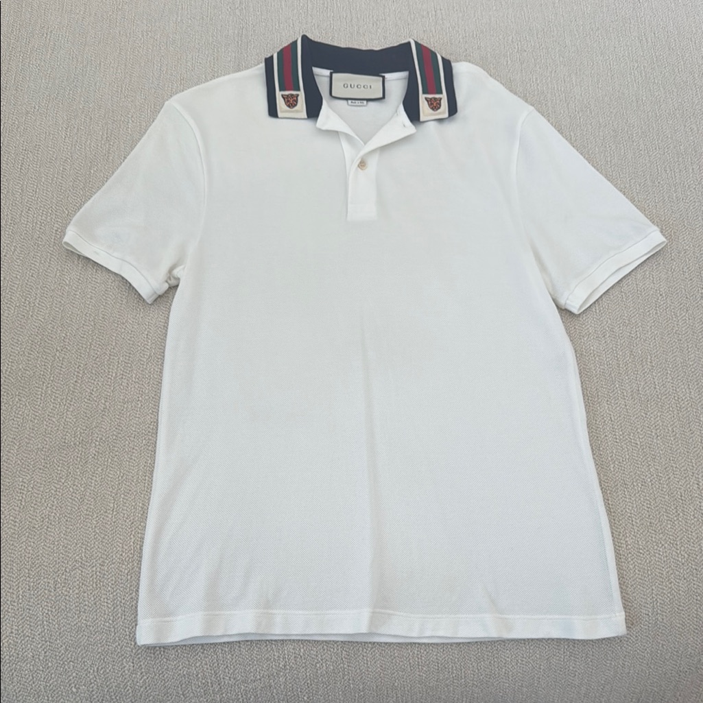 Gucci White Polo Shirt For Men